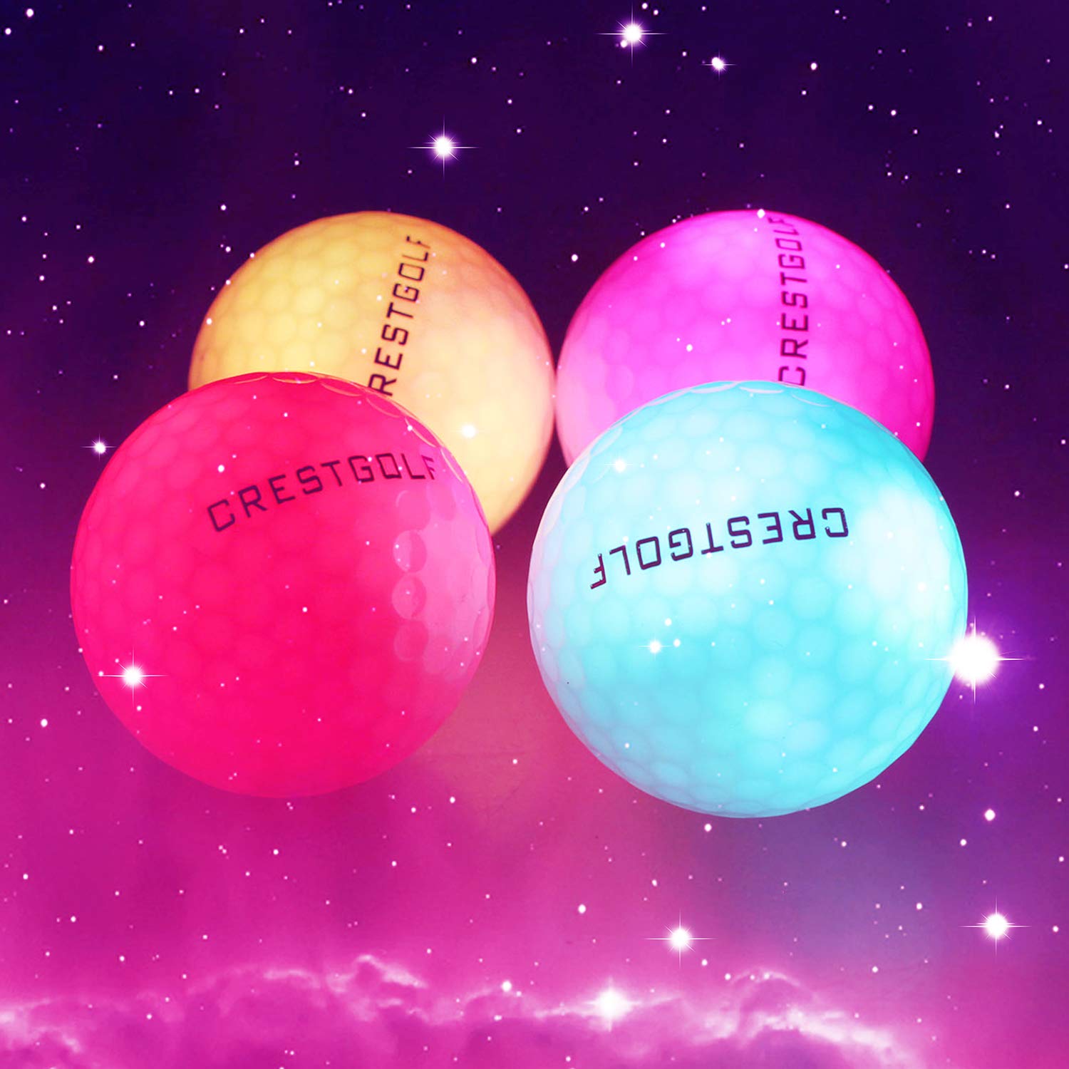 Golf Equipment Gifts - Crestgolf 야간 발광 LED 골프 공,