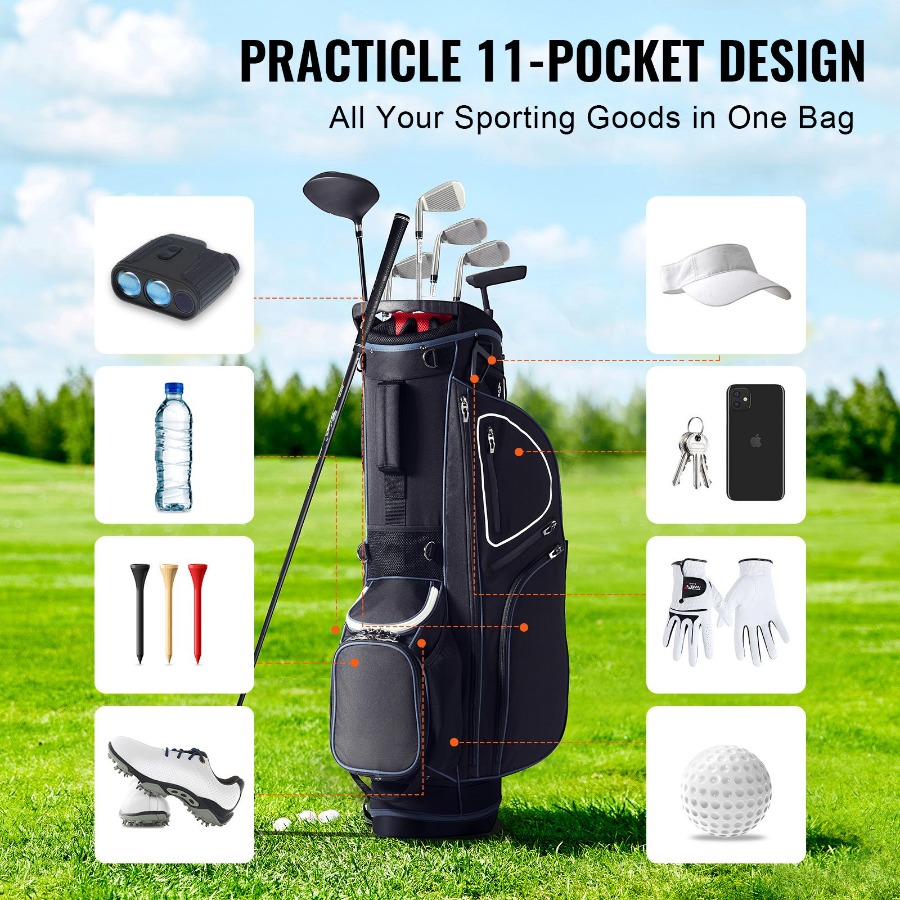 14분할 오거나이저 디바이더 탑이 있는 골프 카트백,  - Golf Bag Stand Cart 리뷰 및 가격
