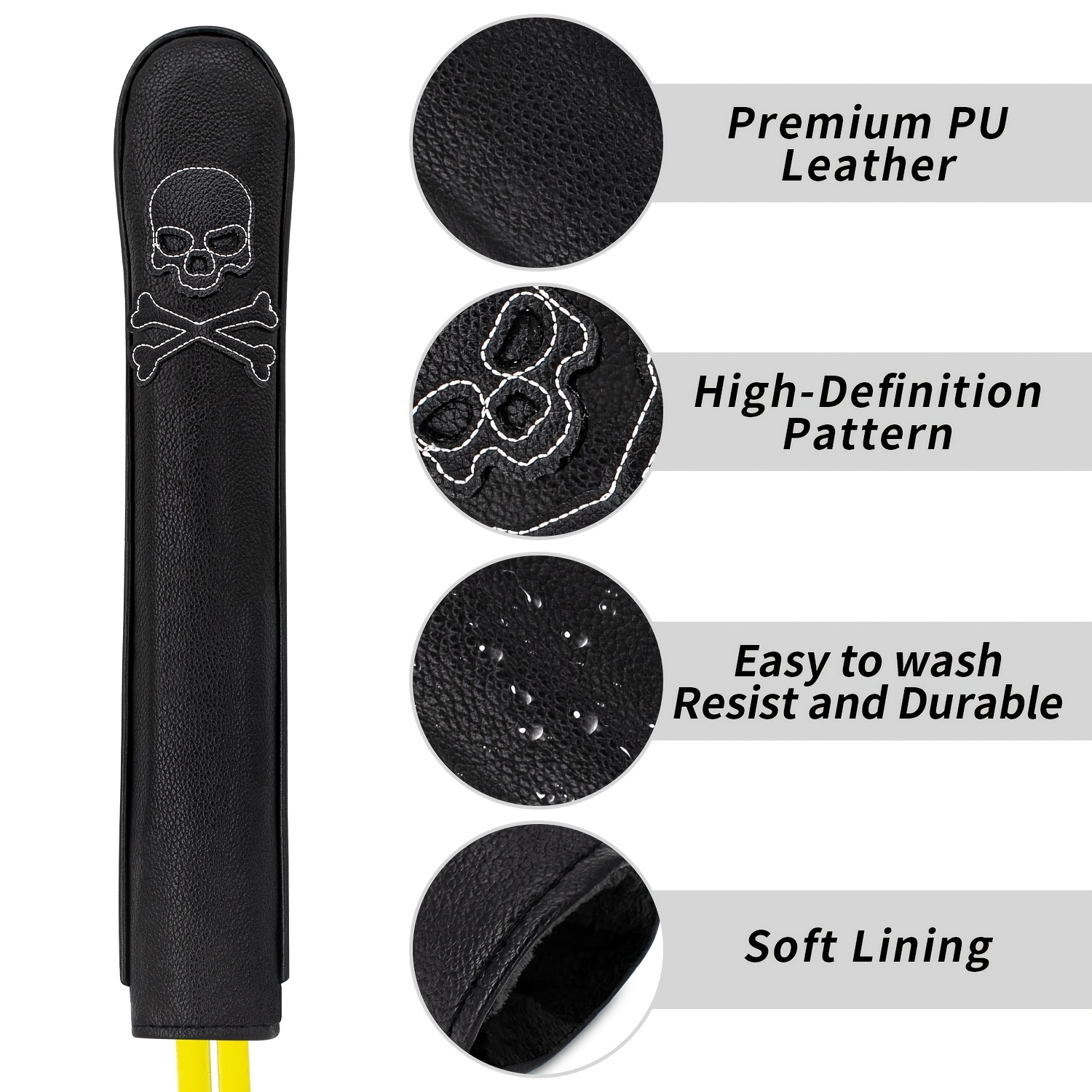 1pc 해골 모양 방향 지정 가능 골프 클럽 헤드 커버 - Golf Equipment Deals 리뷰 및 가격