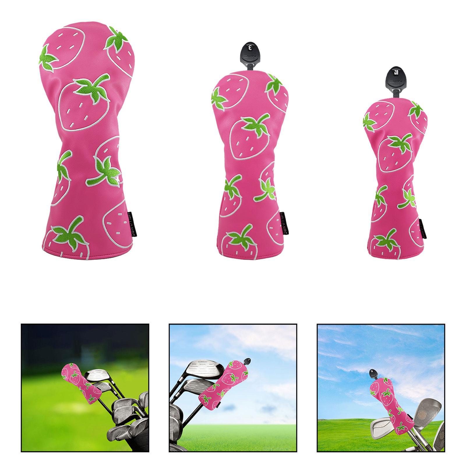 딸기 인쇄 나무 헤드커버 보호 장비 골퍼 선물 운송 - Golf Equipment Gifts 리뷰 및 가격