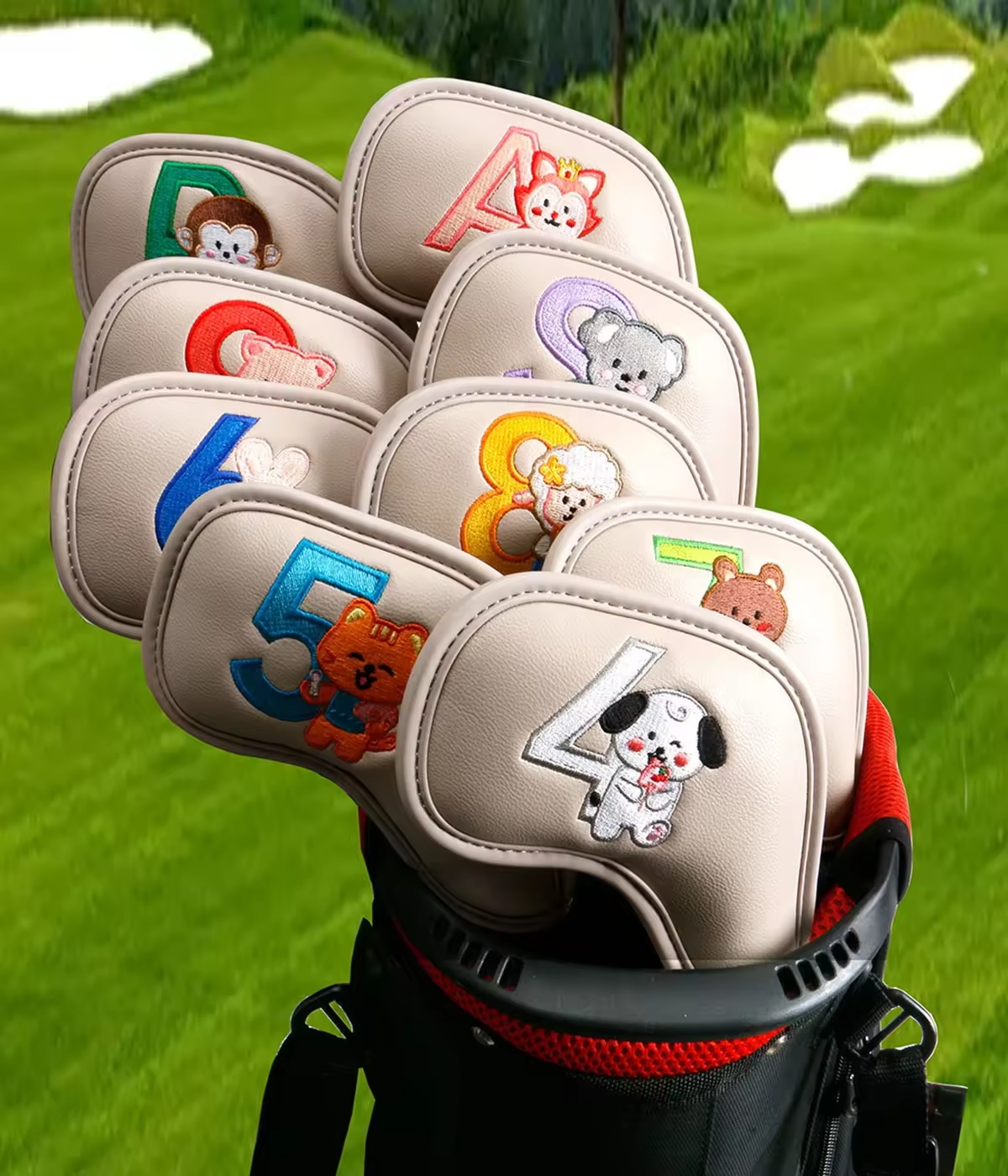 9Pcs 귀여운 만화 동물 골프 아이언 헤드 커버, P - Golf Equipment Deals 리뷰 및 가격