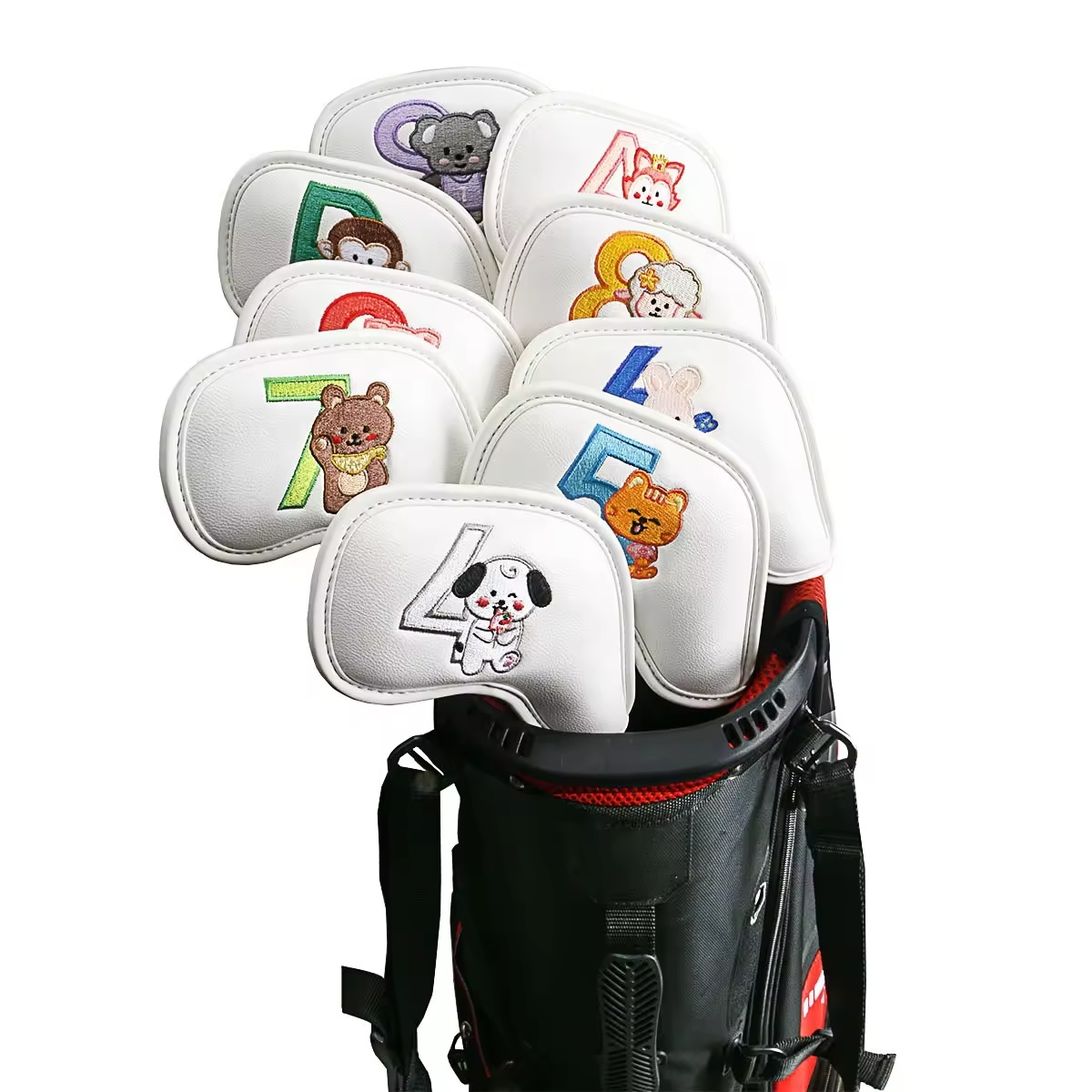 9Pcs 귀여운 만화 동물 골프 아이언 헤드 커버, P - Golf Equipment Deals 리뷰 및 가격