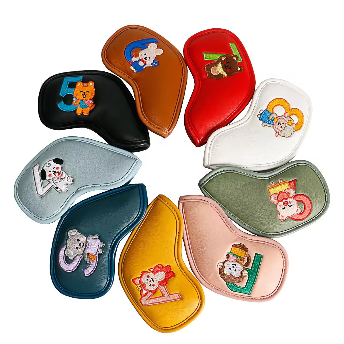 9Pcs 귀여운 만화 동물 골프 아이언 헤드 커버, P - Golf Equipment Deals 리뷰 및 가격