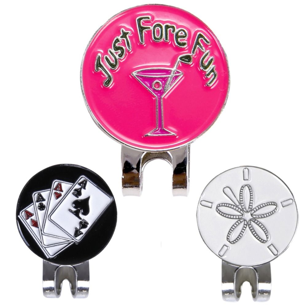 골퍼 선물 핑크 패턴 골프 장비 모자 클립 전기도금 골 - Golf Equipment Gifts 리뷰 및 가격