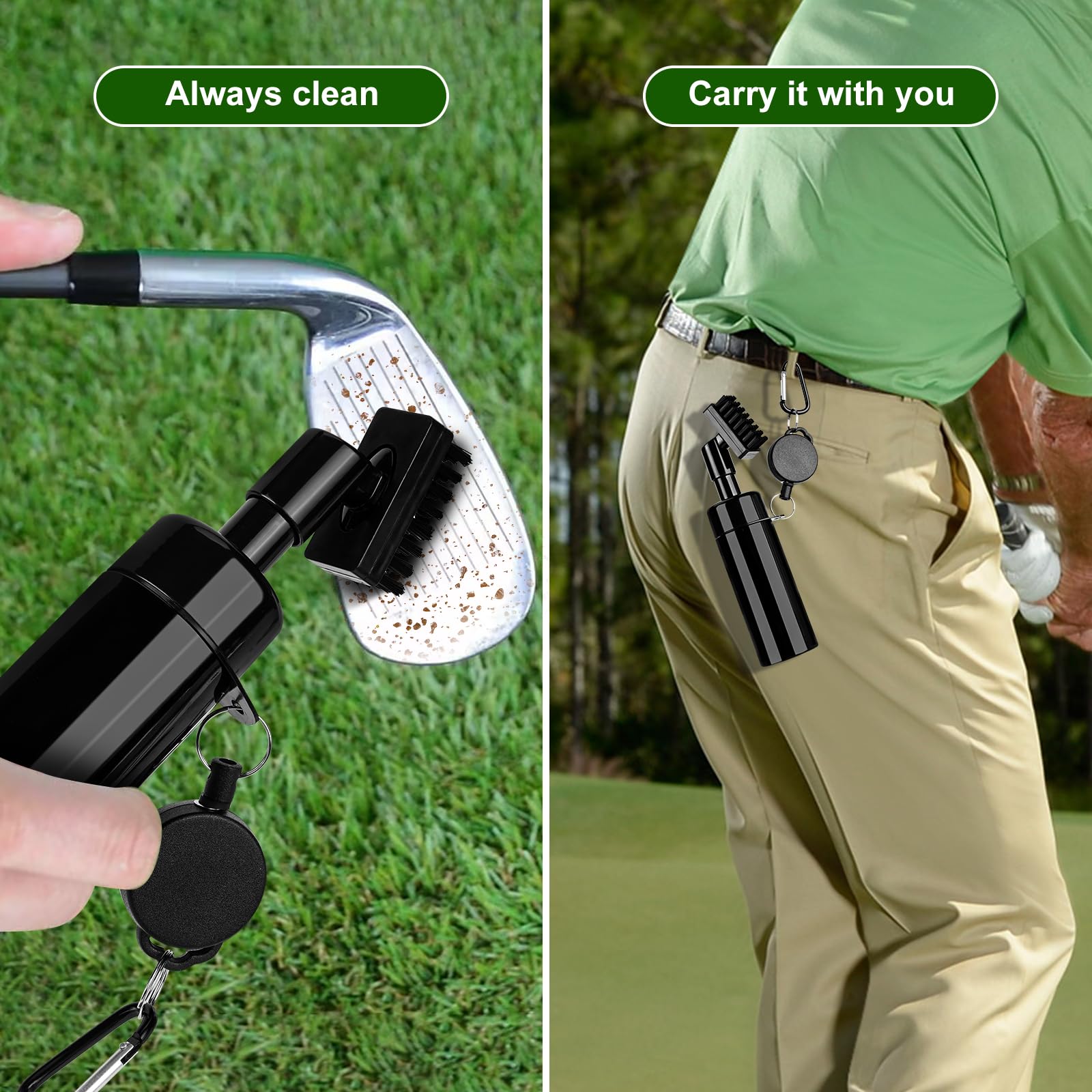 골프 클럽 헤드 청소 브러시, 개폐식 버클이 있는 U자 - Golf Equipment Gifts 리뷰 및 가격